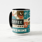 Mug Citations de café coloré (Devant gauche)