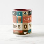 Mug Citations de café coloré (Centre)