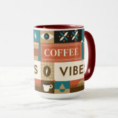 Mug Citations de café coloré (Devant droit)