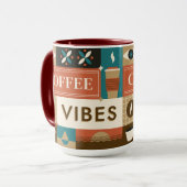 Mug Citations de café coloré (Devant gauche)