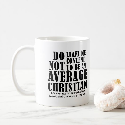 Mug Citations de Chrétiens Moyens Dictons (Avec donut)