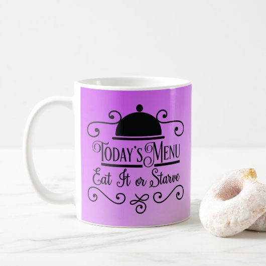 Mug Citations de cuisine Lovely Lavender Ombre (Avec donut)