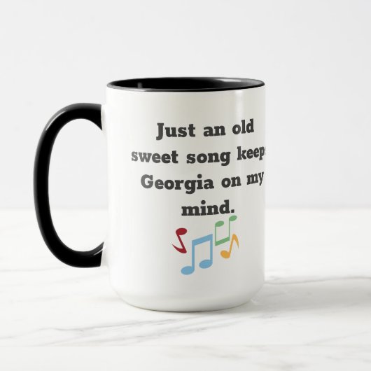 Mug Citations de la chanson douce de Géorgie (Gauche)