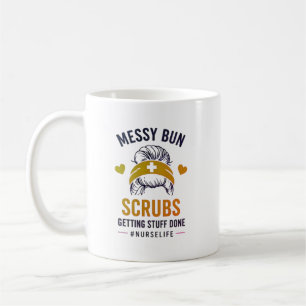 Mug Citations de la vie d'infirmière en chignon désord