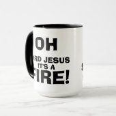 Mug Citations de mèmes amusantes C'est un FEU ! (Devant gauche)