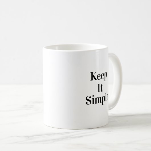 Mug Citations de motivation Monogramme noir et blanc (Devant droit)