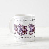 Mug Citations de peur dragon - Embrasser le courage et (Devant gauche)