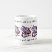 Mug Citations de peur dragon - Embrasser le courage et (Centre)