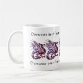 Mug Citations de peur dragon - Embrasser le courage et (Gauche)