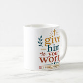 Mug Citations de promesse d'Écriture Sainte pour lui d (Devant droit)