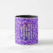 Mug Citations de soeur et monogramme | Floral violet s (Centre)