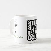 Mug Citations de texte de retraite de golf pour golfeu (Devant gauche)