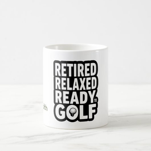 Mug Citations de texte de retraite de golf pour golfeu (Centre)