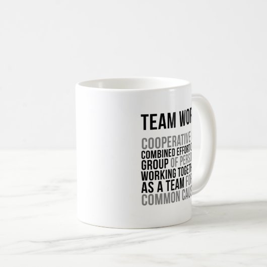 Mug Citations de travail d'équipe (Devant droit)