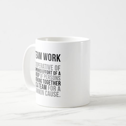 Mug Citations de travail d'équipe (Devant gauche)