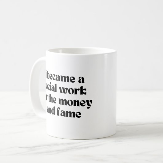 Mug Citations De Travail Social Drôle Dit Un Travaille (Devant gauche)