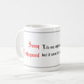 Mug Citations de vie, dit Soren Kierkegaar, Calligraph (Devant gauche)