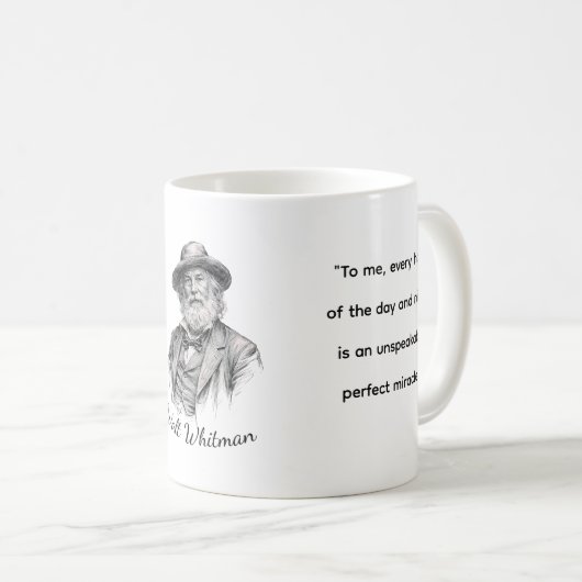 Mug Citations de Walt Whitman pour la vie (Devant droit)
