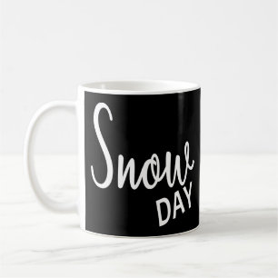 Mug Citations d'hiver noir blanc noir blanc noir de la