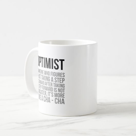 Mug Citations d'optimiste (Devant gauche)