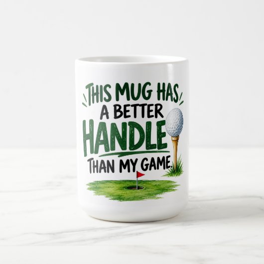 Mug Citations drôles de golf pour golfeur (Centre)