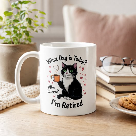 Mug Citations drôles de retraite de chat Jour du chat