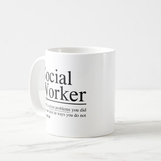 Mug citations drôles de Social Worker (Devant gauche)