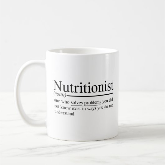 Mug citations drôles pour Nutritionist (Gauche)