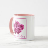 Mug Citations drôles sur les roses et l'amour (Devant gauche)