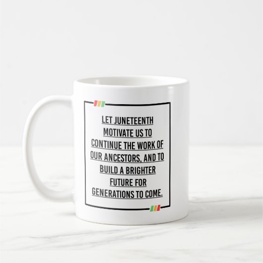 Mug Citations du 11° siècle, Liberté des Africains-Amé (Gauche)