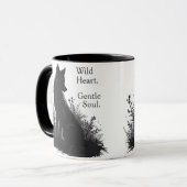 Mug citations esthétiques tasse- t-shirts de loup noir (Devant gauche)