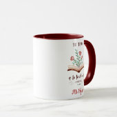 Mug Citations florales d'aquarelle personnalisée par l (Devant droit)