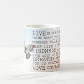 Mug Citations Inspirationnelles Aqua Rose Gold Butterf (Centre)