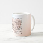 Mug Citations Inspirationnelles Blue Brown Blush Heart (Devant droit)