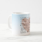 Mug Citations Inspirationnelles Blue Brown Blush Heart (Devant gauche)