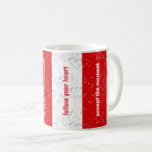 Mug Citations Inspirationnelles customisées Rouge, Bla (Devant droit)