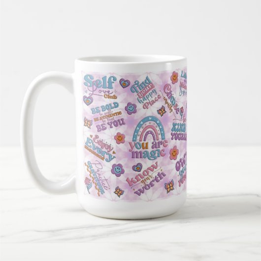 Mug Citations Inspirationnelles Positives Mug, Retro C (Gauche)