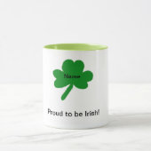Mug Citations irlandaises de trèfles Personnaliser (Centre)