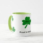 Mug Citations irlandaises de trèfles Personnaliser (Devant gauche)