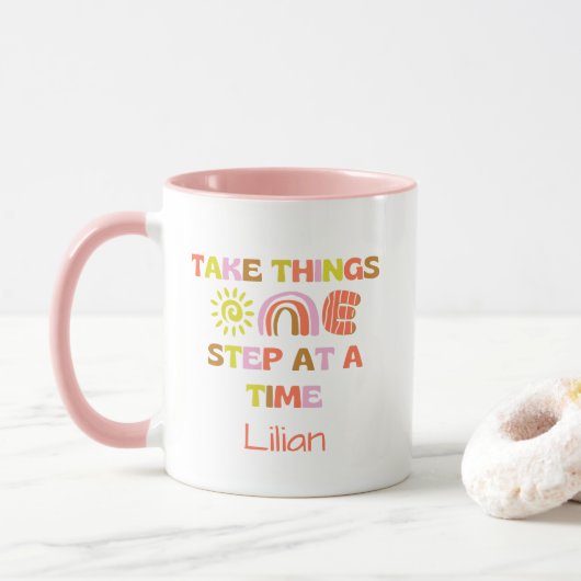 Mug Citations Motivationnelles Personnalisées Cute Ret (Avec donut)
