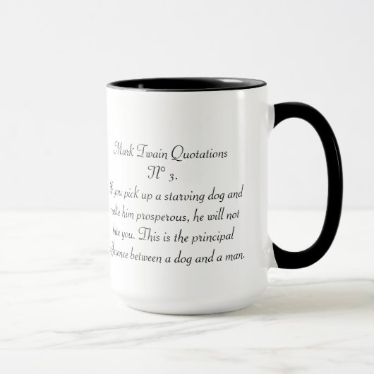 Mug Citations N° 3 de Mark Twain (Droite)