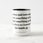 Mug Citations sur la paix intérieure (Centre)