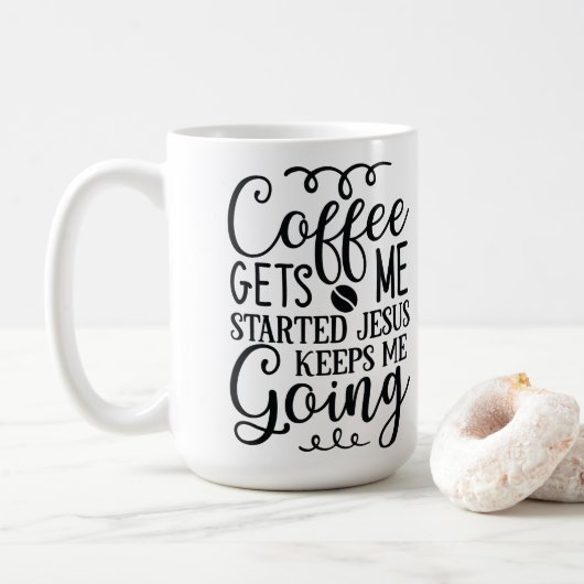 Mug Citations sur le café (Avec donut)