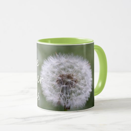 Mug Citer l'amour n'échoue jamais Dandelion 1 Corinthi (Devant droit)