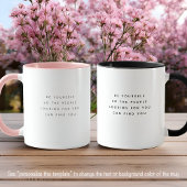 Mug Citer soi-même Police Grey tendance Deux tons