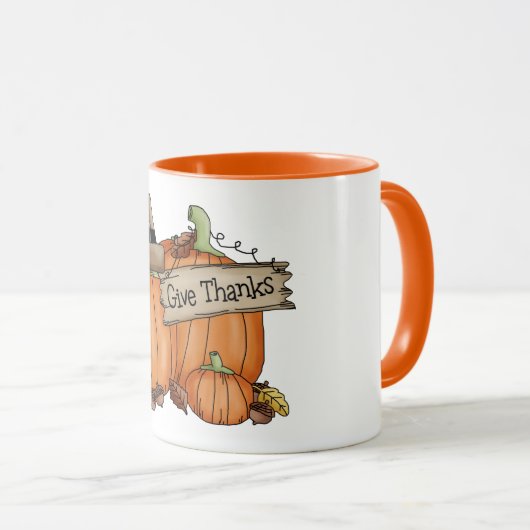 Mug Citerne de Citrouille D'automne (Devant droit)