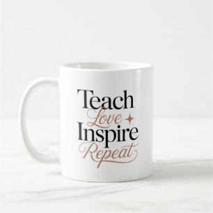 Mug Citez un enseignant pour enseigner l'amour et insp
