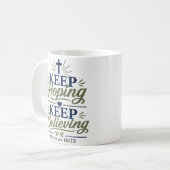 Mug Citez une citation de foi audacieuse : Continuez d (Devant gauche)