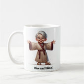 Mug Citoyen âgé joyeux dans une robe confortable (Gauche)