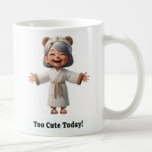 Mug Citoyen senior joyeux dans une robe confortable